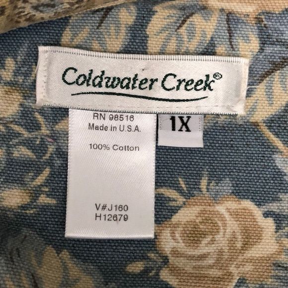 Vintage 90’s Coldwater Creek Light Floral Denim Jacket - Picture 9 of 11